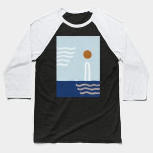 Blue sea sunrise scenery Baseball T-Shirt